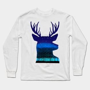 Deer in the night Long Sleeve T-Shirt